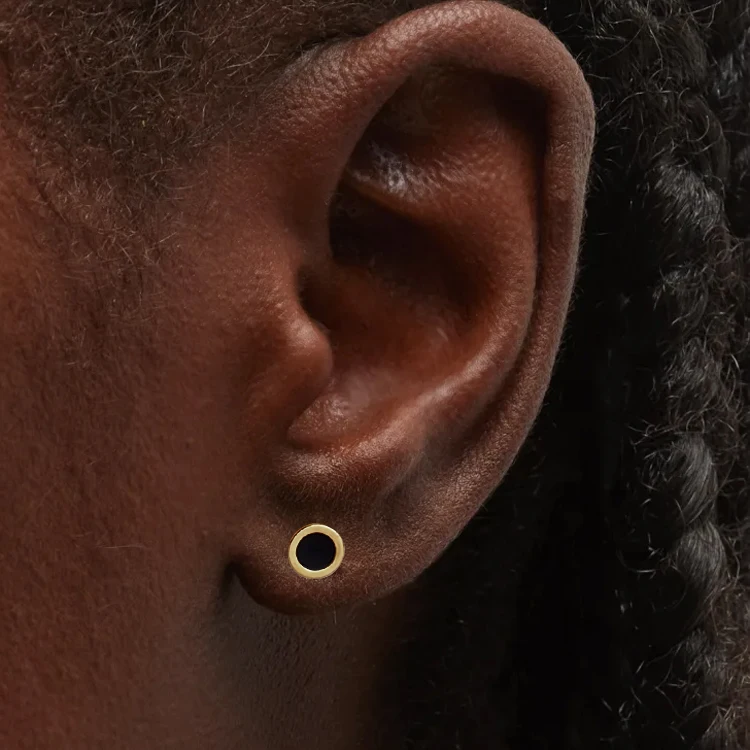 Gold Hoop Best Mens Earrings 2018 9k Yellow Gold Thin Round Hoop