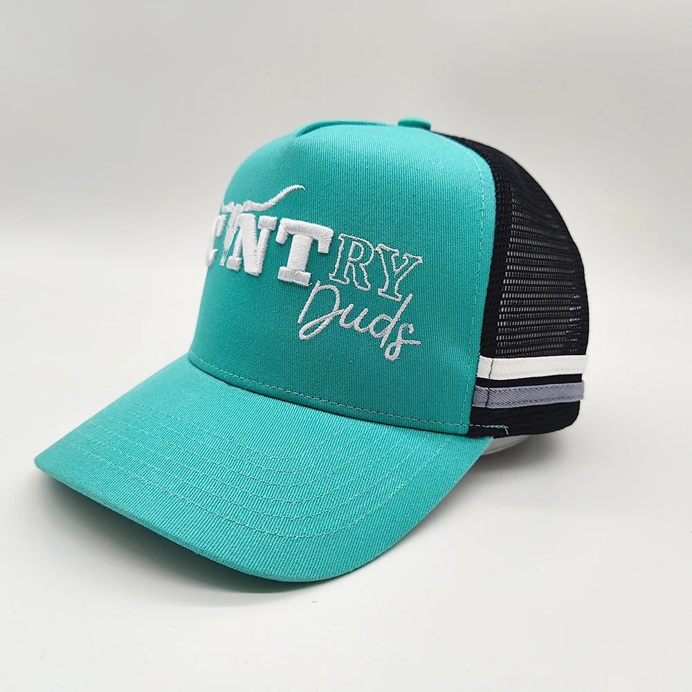 Good Quality Australian Custom Embroidery Logo 5 Panel Trucker Cap Hat