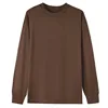 Solid Color Ribbed Coffee Brown