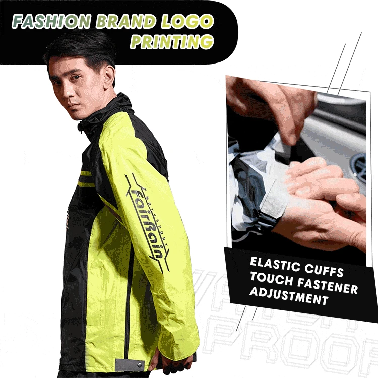 Flame Storm Multiple Functional Heavy Motor Cycle Rain Coat