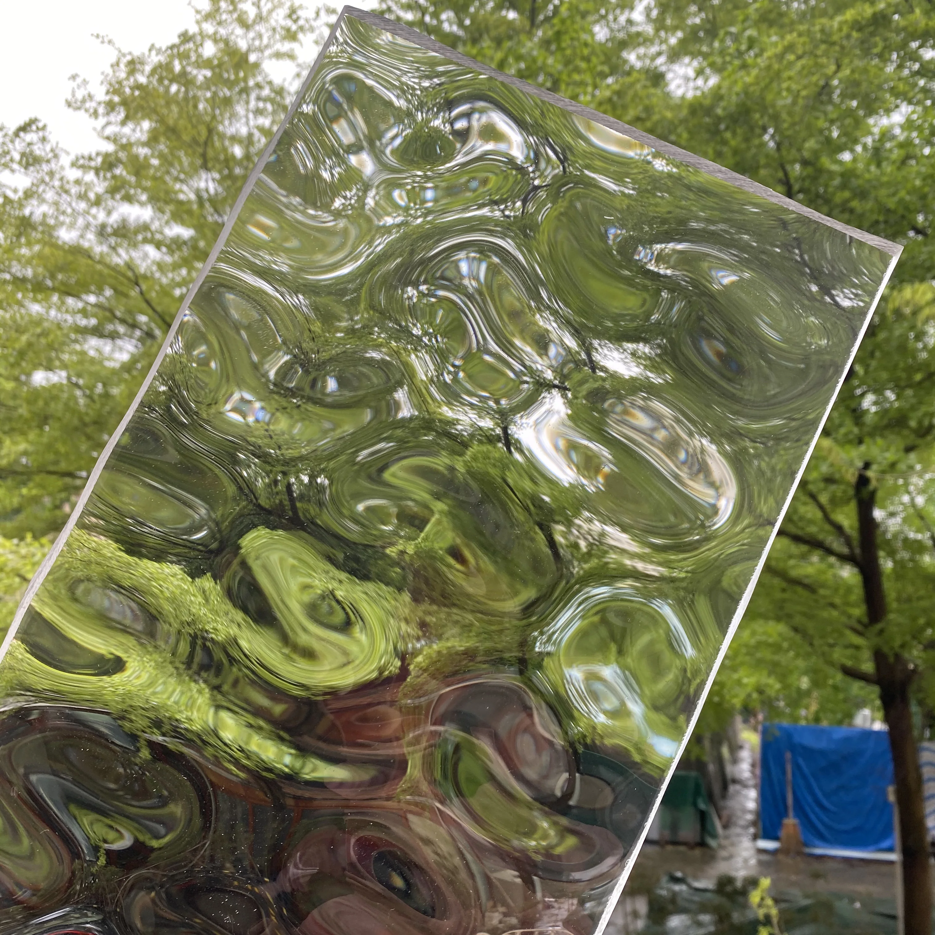 High Transparent Singlesided Large Water Ripple Organic Glass