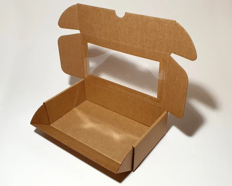 Cardboard Gift Boxes With Transparent Window And Lid Custom Logo Custom