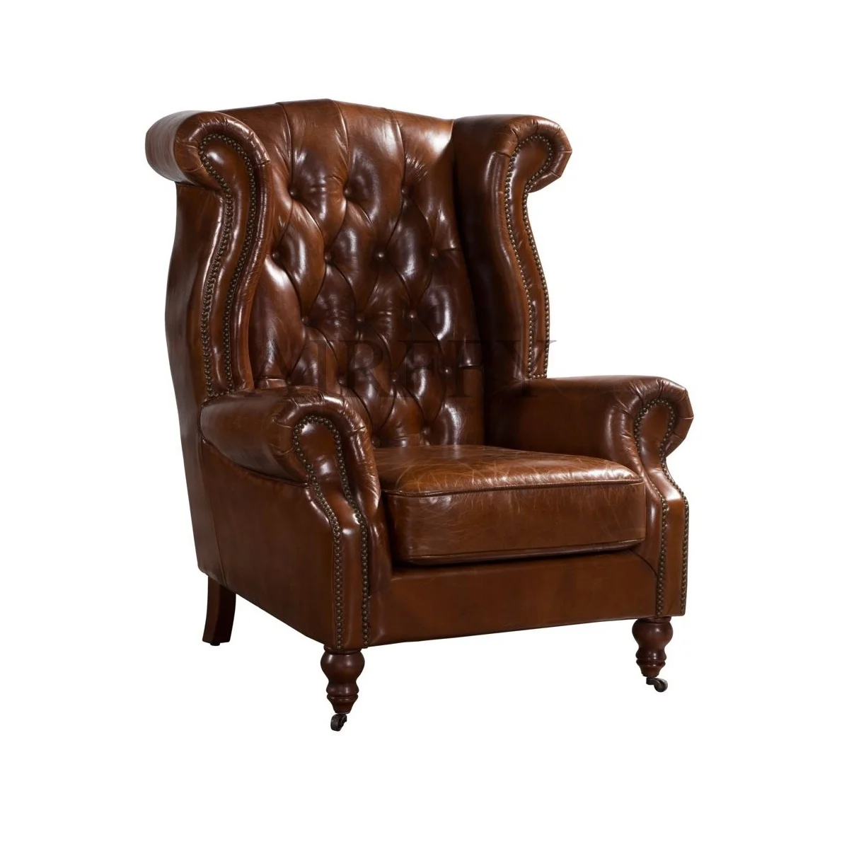 AIRFFY OEM/ODM, фабричное производство, роскошное антикварное офисное кресло для гостиной, сигарное кресло из натуральной кожи, кресло для дивана Честерфилд