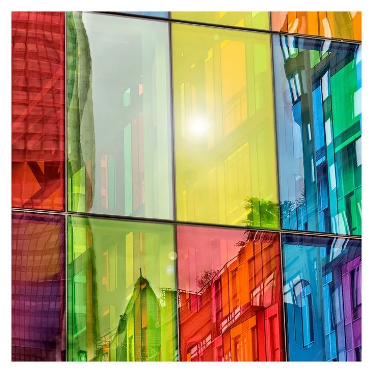 Sunphtec Professional Color Window Glass Gradient Transparent Decorative Film for Buildings Office Glass