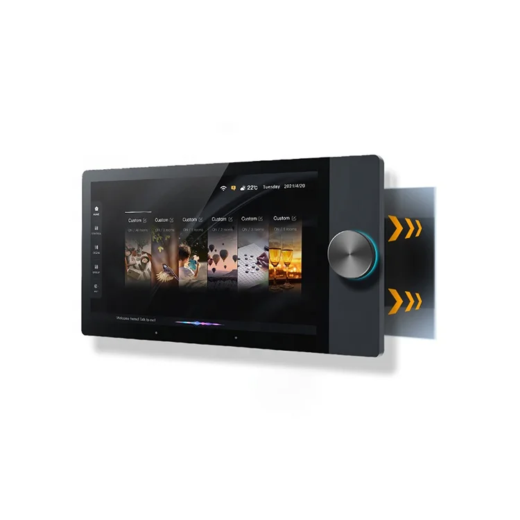 UEMON Tuya WiFi Smart Home Control Panel ZigBee Hub Android OS Background Music Voice Control System for Hotels Smart Host