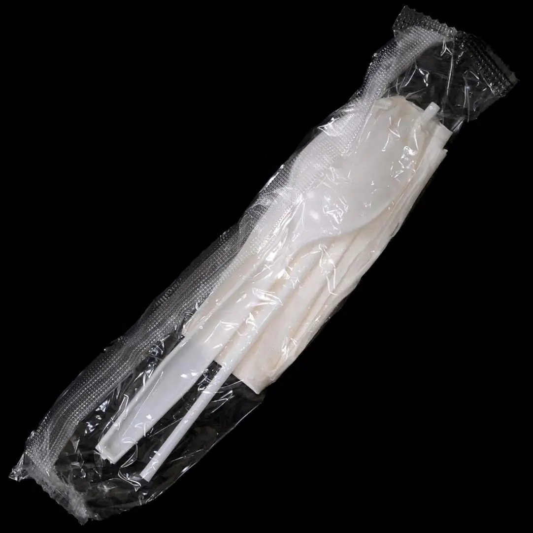 Plastic Cutlery Kits School Kits Spork + Straw + Napkin,Individual