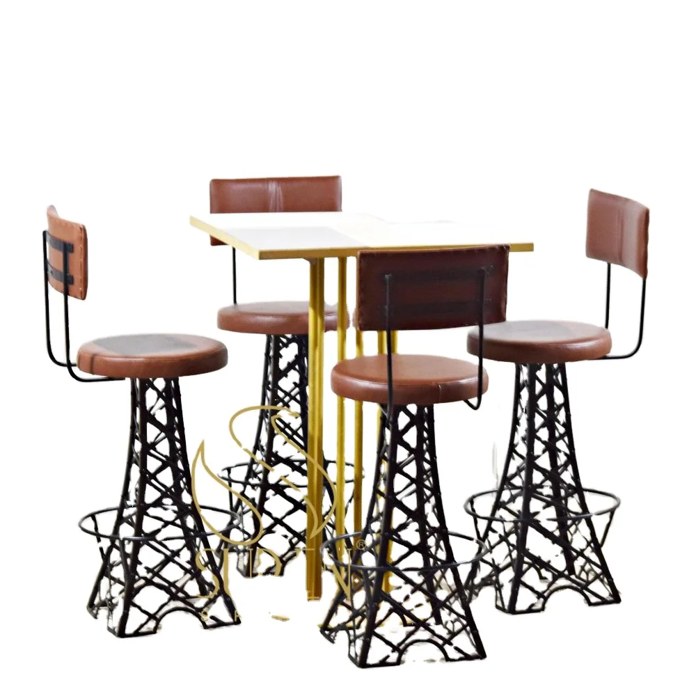 Башня барный стул и паб Четырехместный высокий стол со стулом набор индийский дизайнерский уникальный стиль ручной работы