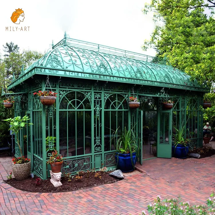 Outdoor Garden Large Gazebo Wrought Iron Pavilion