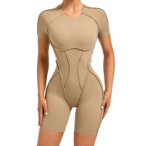 Wholesale One Piece Women's Fitness Bodysuit Gym Wear Yoga Romper Bodyfitting Exercise Jumpsuit