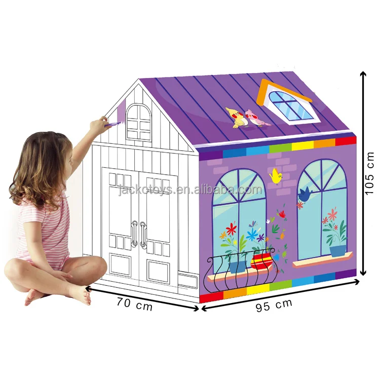 Diy Art Craft Coloring And Drawing Play Tent For Kids Indoor And ...