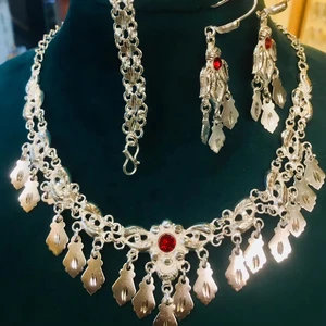 Italian Inspired Vintage Fashion Copper Plated Necklace Earring Set Imitation Daily Life Use Directly Shipped USA France Spain