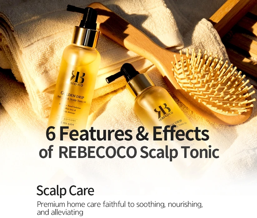 Rebecoco3 Golden Drip Hair Loss & Scalp Care Tonic Giving You Strong