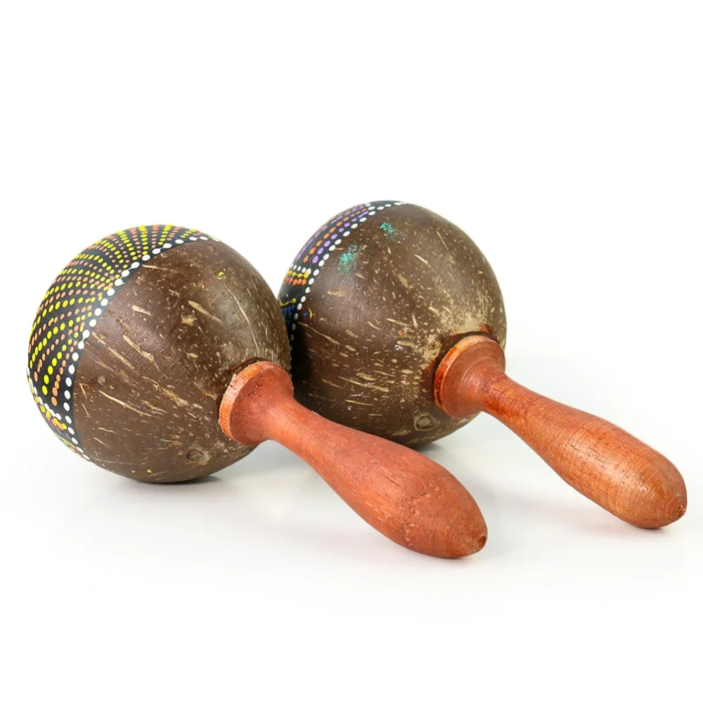 Best Price Coconut Shell Maraca Rattle Hammer Hand Rattle Percussion ...