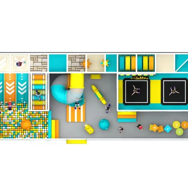 Feelkids ALITA-TQ26006 High-Capacity Indoor PE Board Plastic Galvanized Pipe Multi-Play Kids Activity Center Playroom Equipment