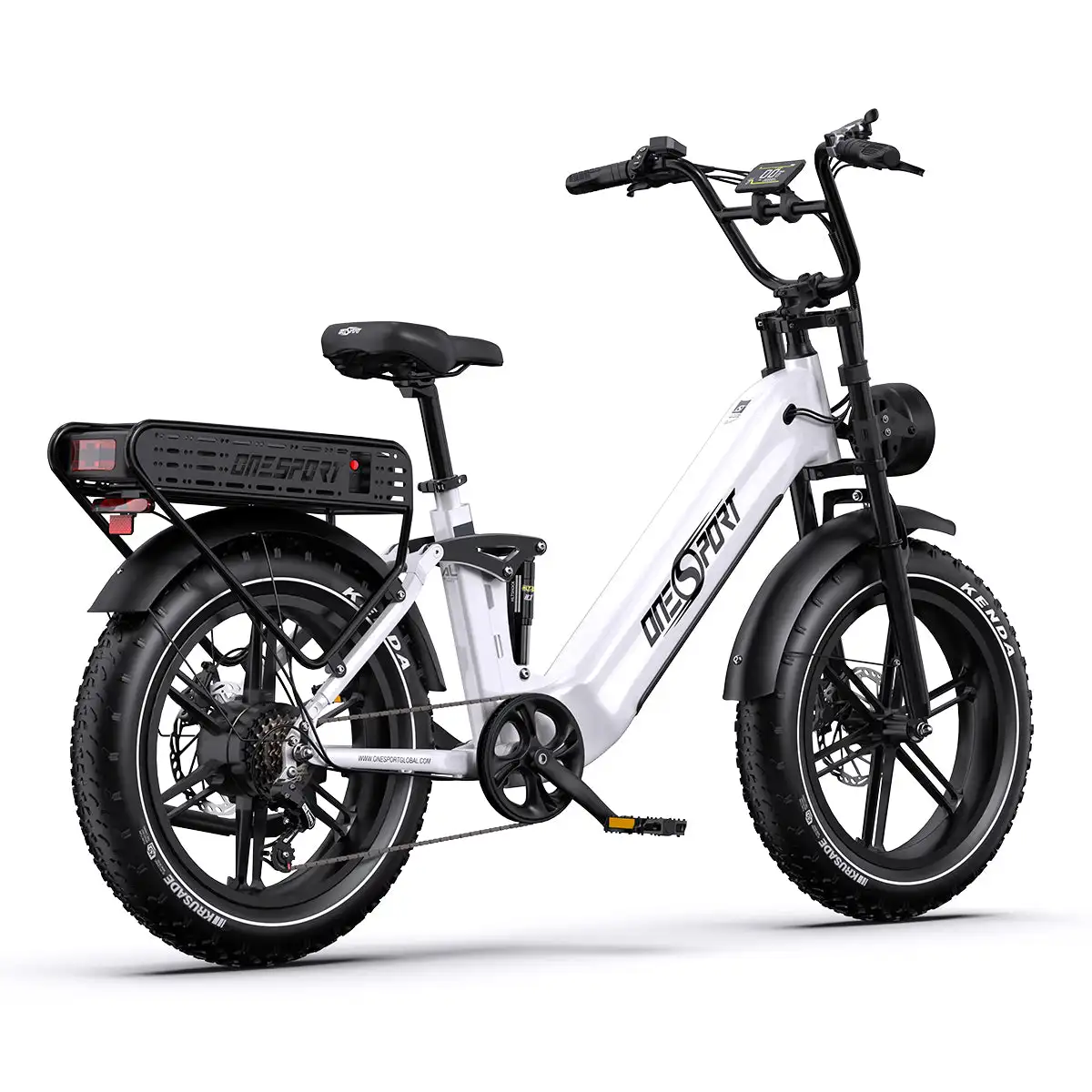 Onesport OT08 Pro Full Suspension E-Bike 48V 250W/350W Rear Hub Motor Aluminum Frame Integrated Battery 60km Range Dirt Bike