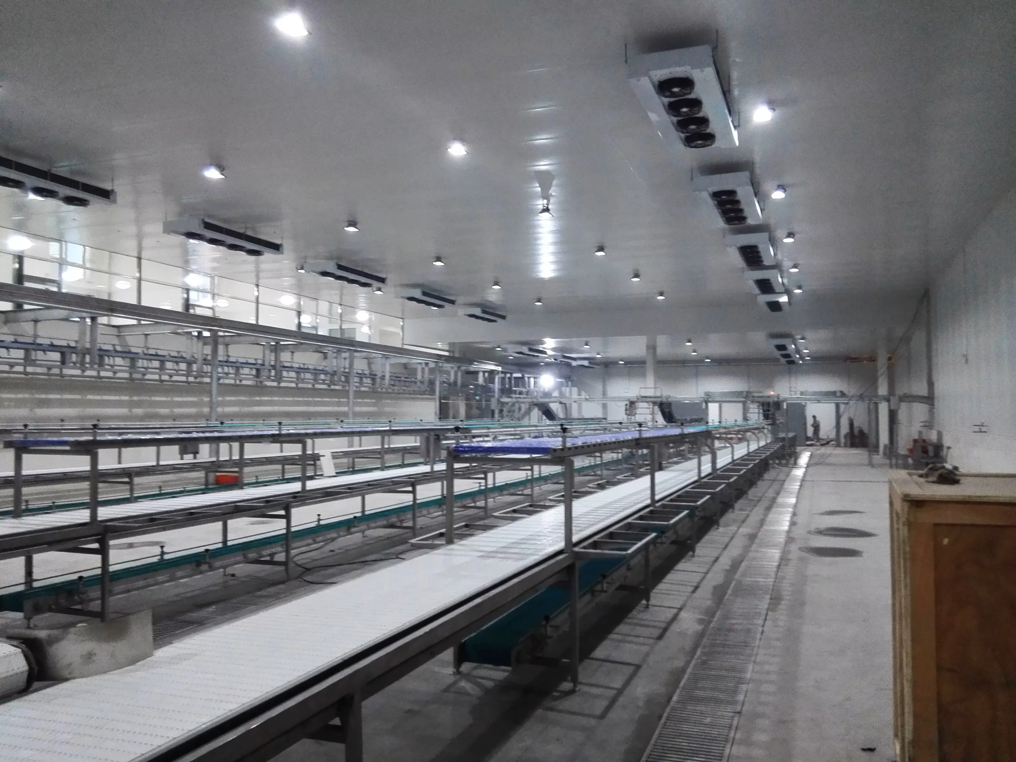 Efficient meat deboning and striping lines in stainless steel construction for beef, pork, lamb and poultry processing