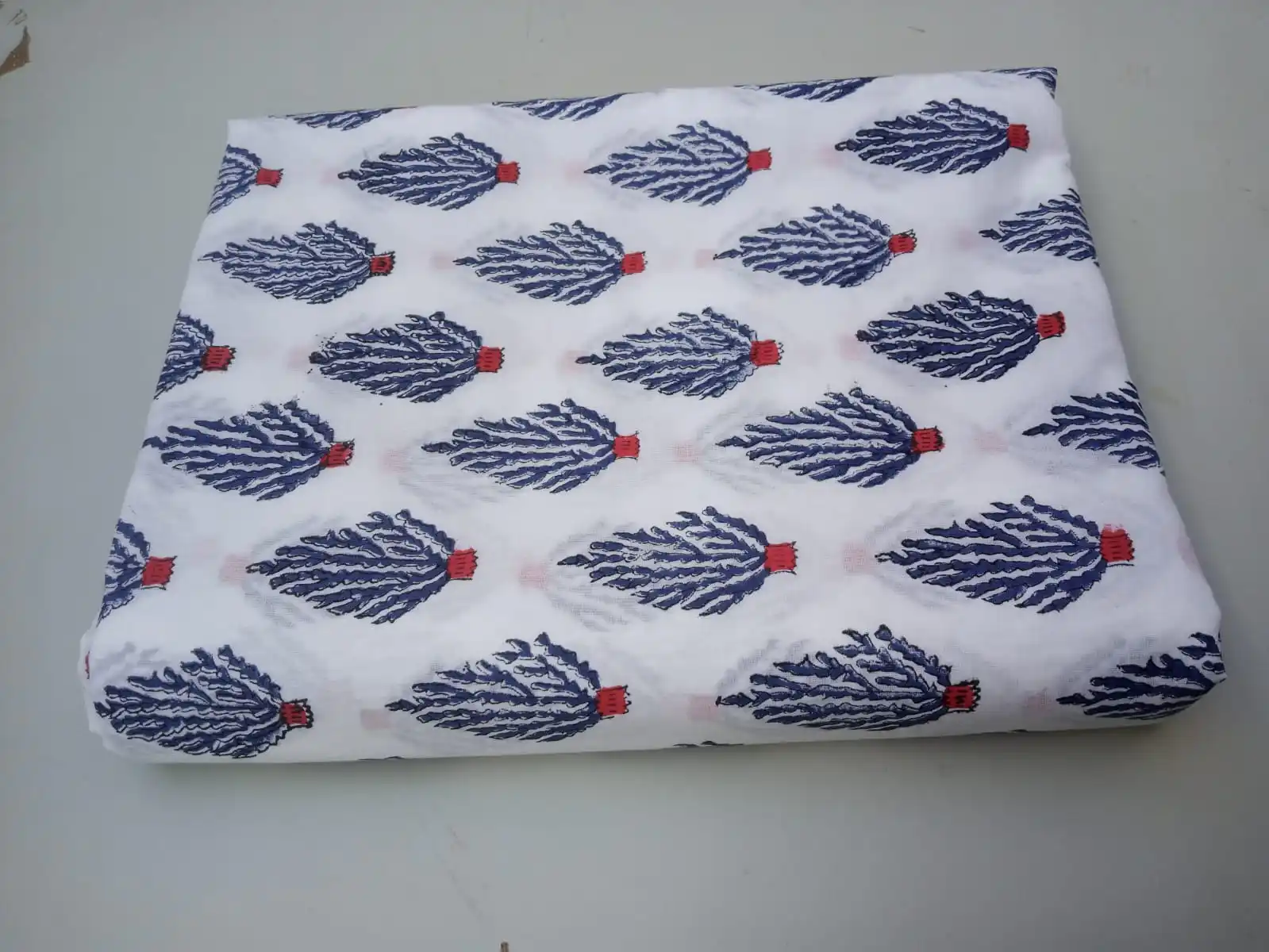100% Pure Cotton Voile Fabric Beautiful Hand Block Print Dabu Design Lightweight Indian Handmade 5 Yard African Style Uniforms