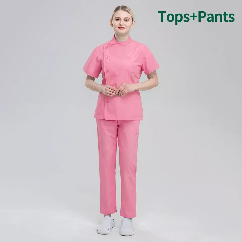 Healthcare Scrubs Uniforms Woman Scrubs Uniform Polyester Spandex