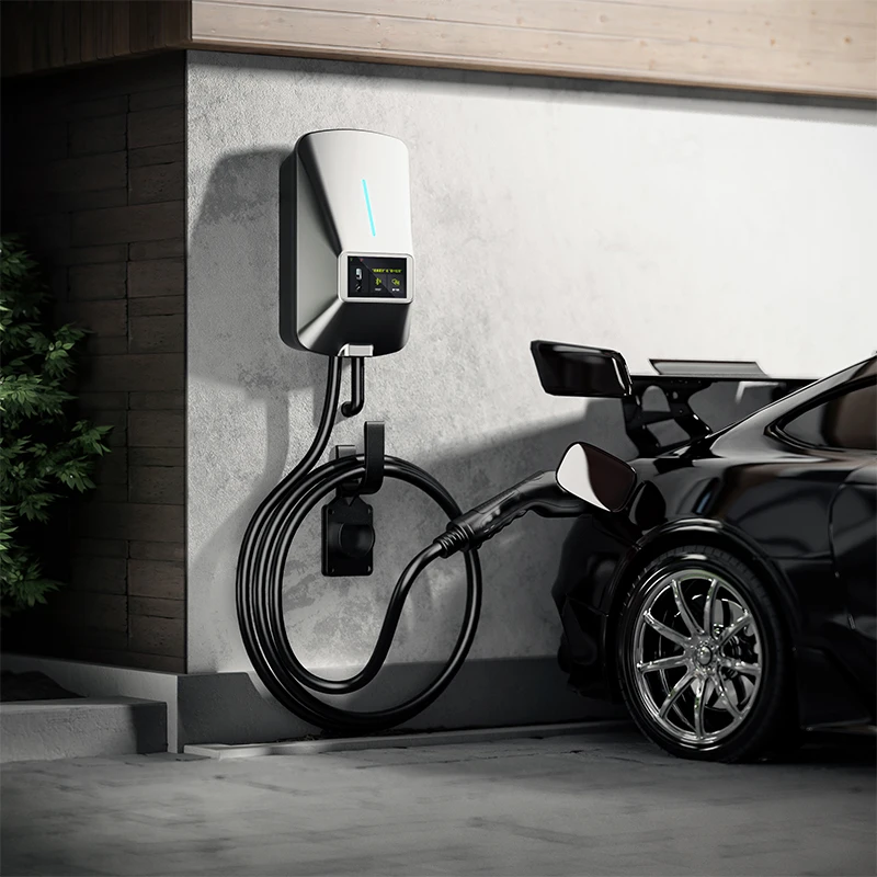 Factory 7kw Ac Wallmounted Charger For Evs/phevs Wall Mounted Ev