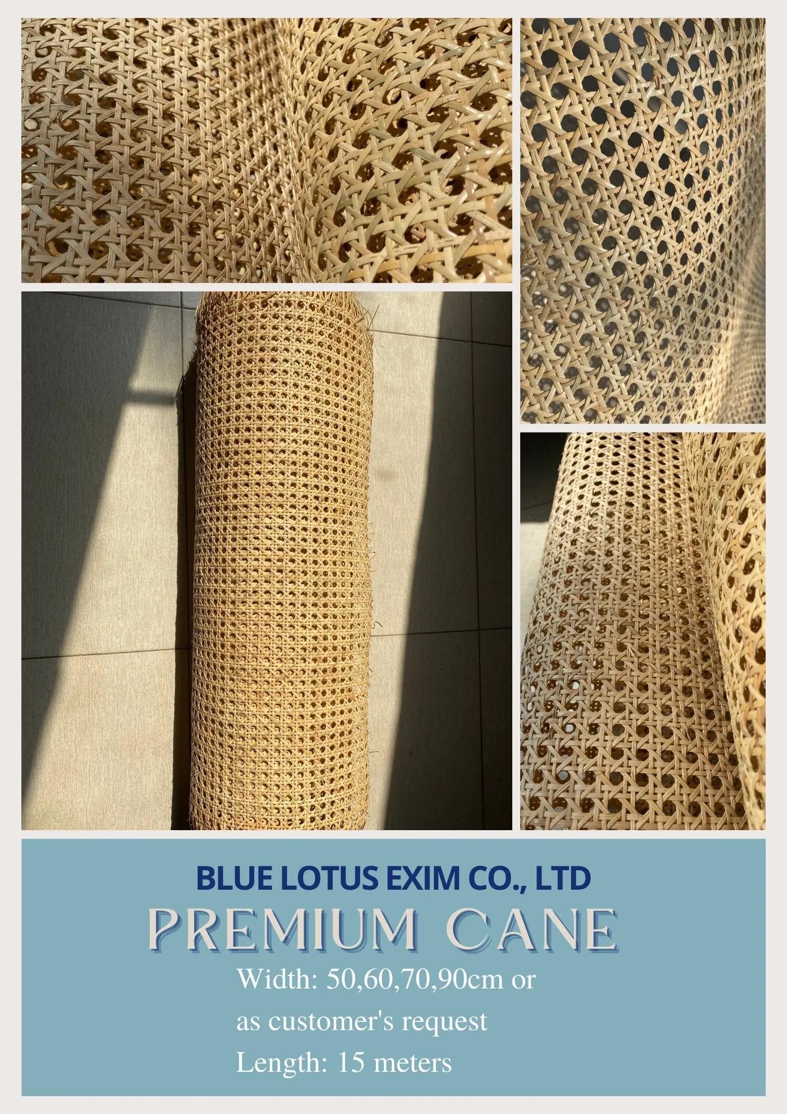 Hot Selling 2022 Rattan bing Cane Mesh Roll From Vietnam Ecofriendly Raw Buy Seagrass