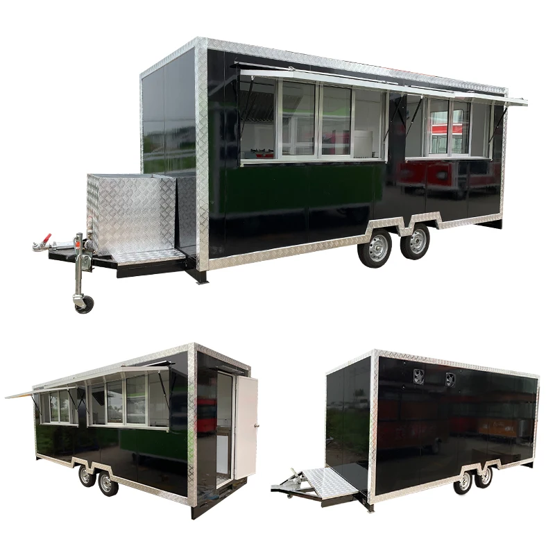 Standard food truck mobile fast food cart trailer American customized kitchen food cart truck