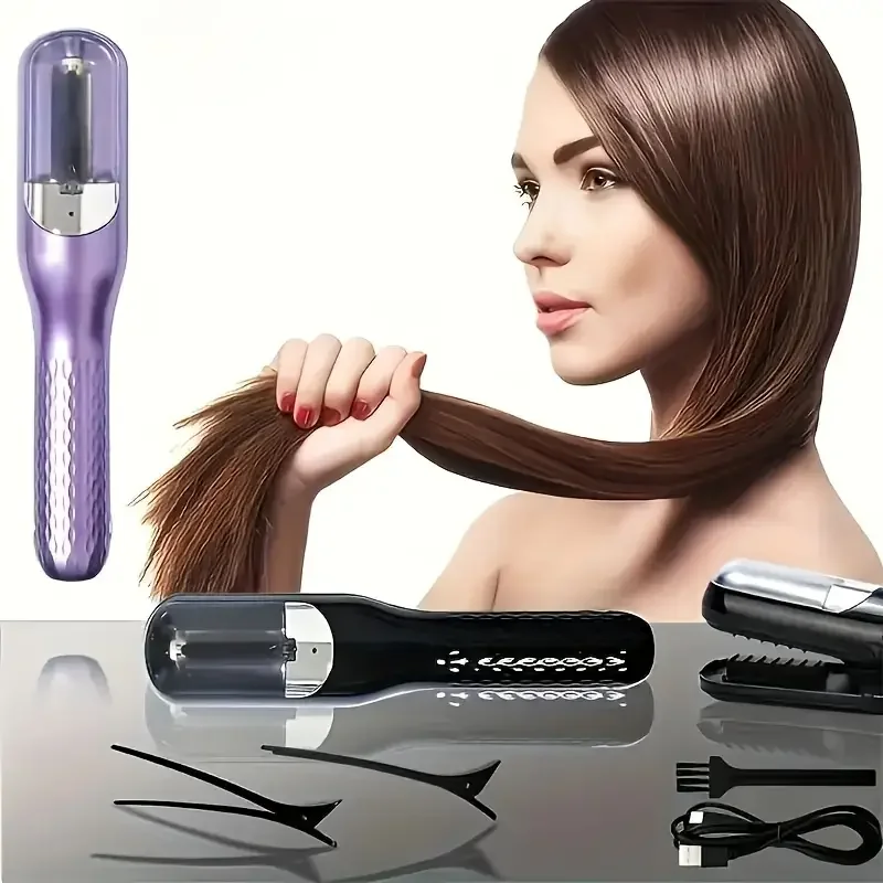 Cordless Split End Remover Lady Portable Professional 2 in 1 Hair Trimmer Salon Straighten Repair Hair Trimmer Split End Cutting