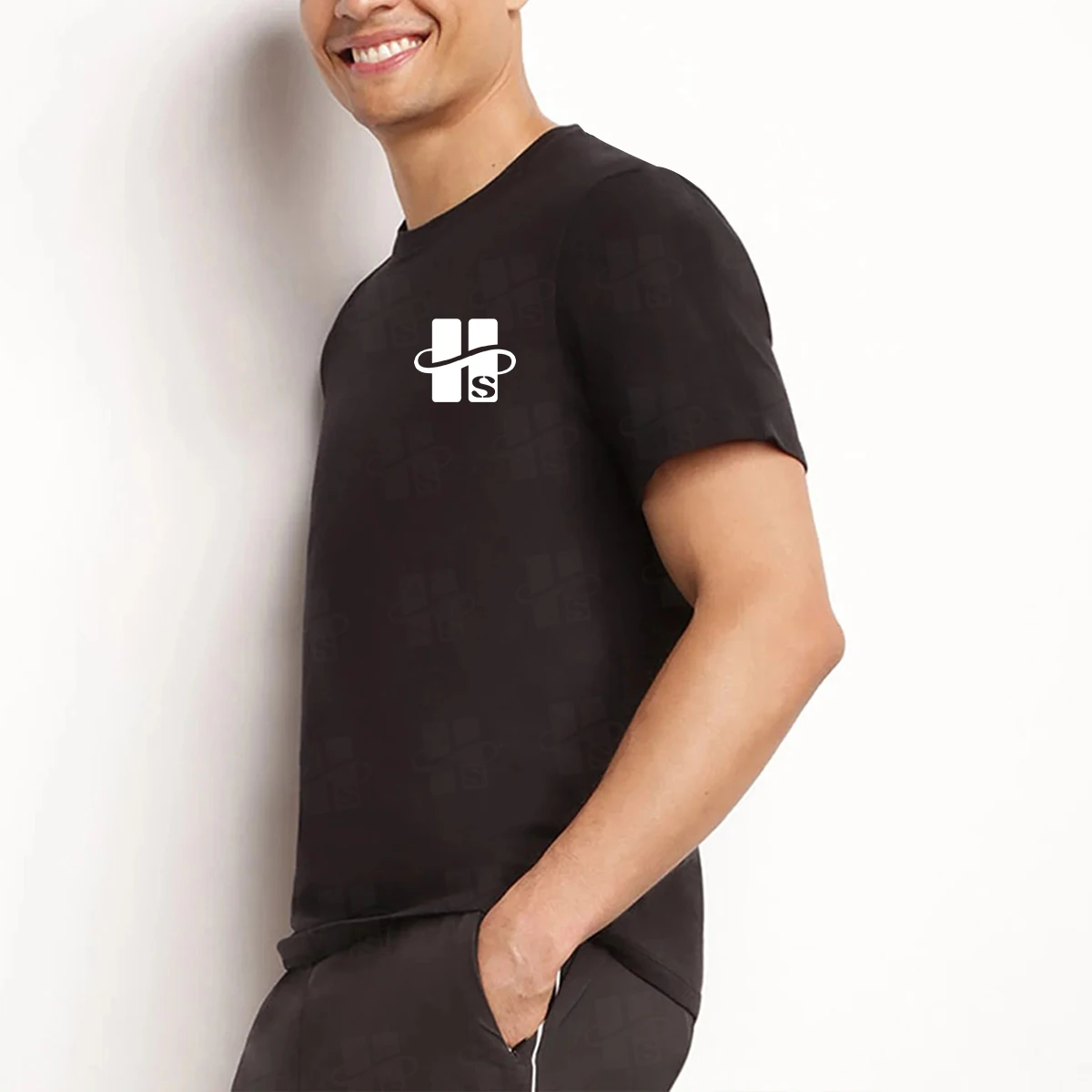 Mens Heavyweight T Shirt 240gsm Pure Cotton Oversized Loose Fit Short Sleeve Crew Neck Printed Tee