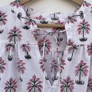 Women's Maxi Cotton Dress Hand-Block Printed Solid Tier Dress in Sustainable Summer and Autumn Season Fashion