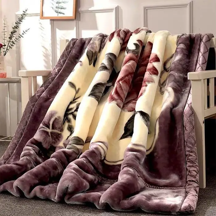Wholesale Double Layer Thick Super Soft Mink Luxury Raschel