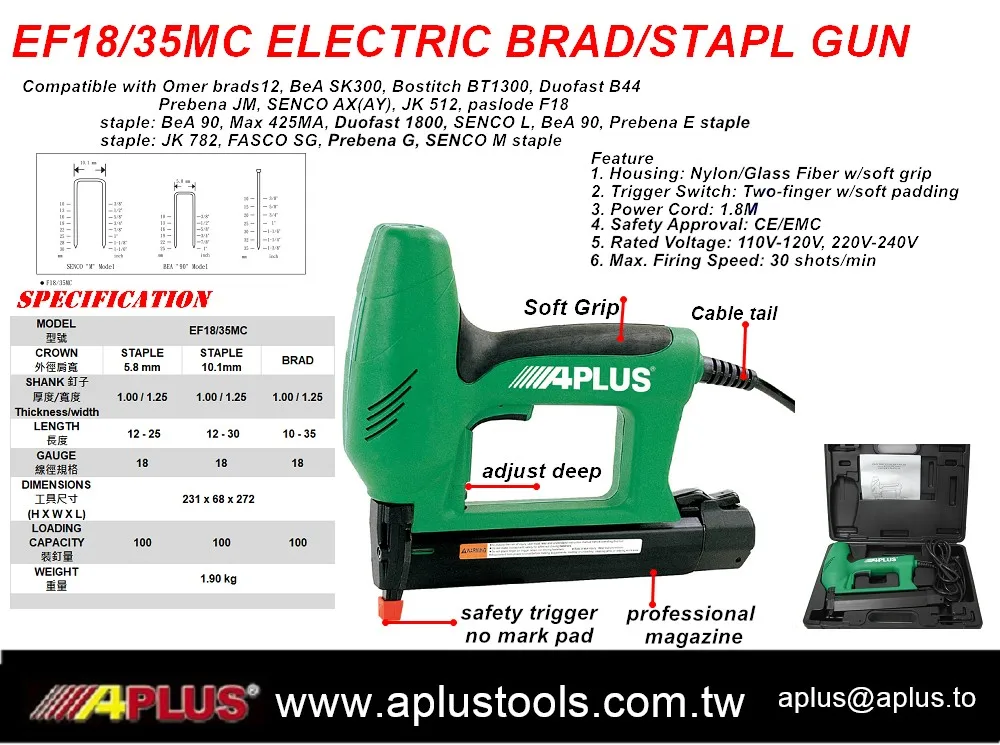 CLAVADORA ELÉCTRICA APLUS (EF18/35)