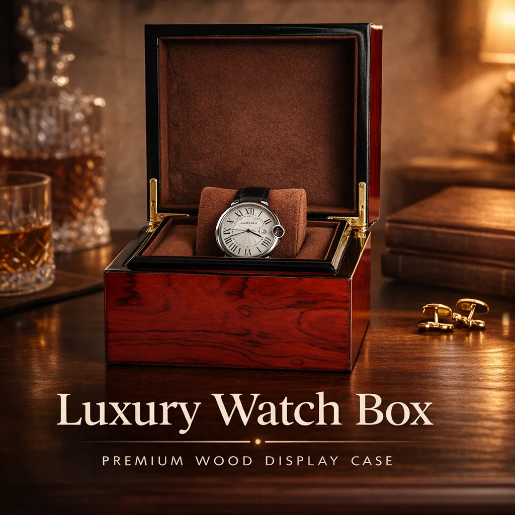 Wholesale Luxury Custom Velvet Watch Gift Box Simple Style Square Wooden Luxury Watches Packaging for Jewellery Storage