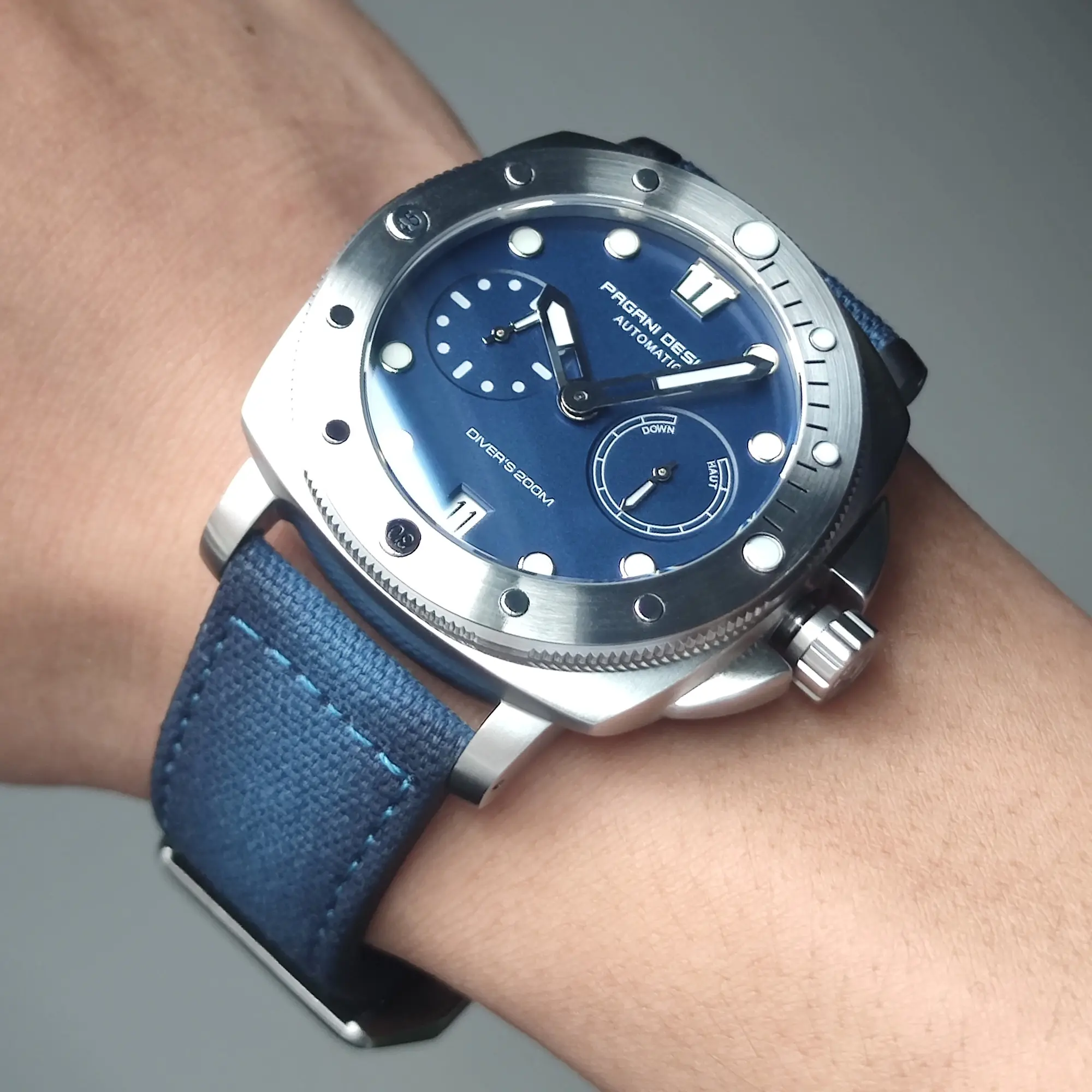 PAGANI DESIGN 1767 NEW Mens Sports Automatic Mechanical Watches Sapphire Stainless Steel 20Bar Diving Clock Montre Homme