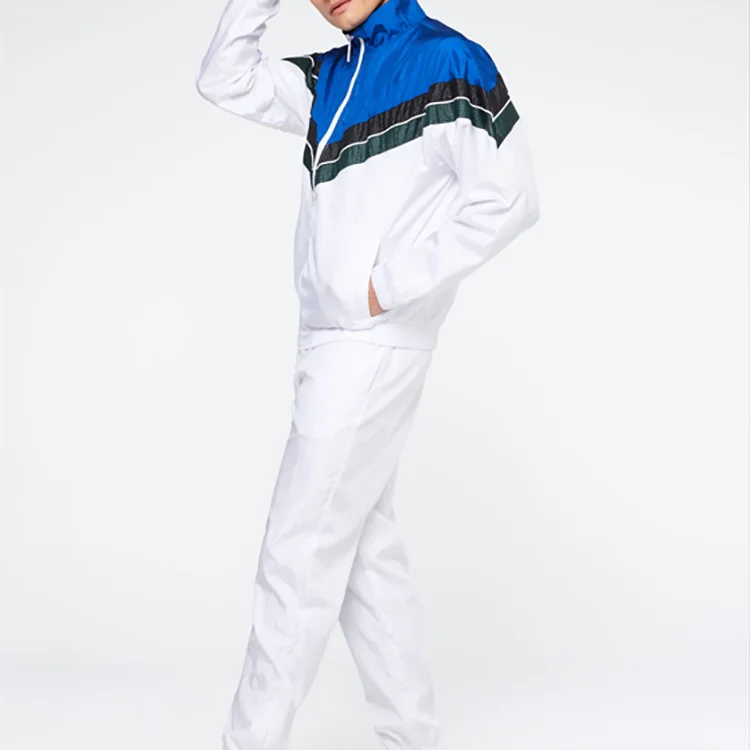 Wholesale Training Jogging Wear Nylon Tracksuits For Men Custom Logo Zipper Jogger Suits Set 2