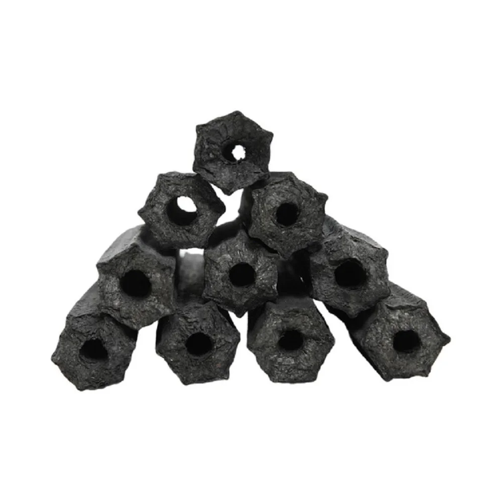 Шестиугольная 100% Экологически чистая Бездымная Кокосовая Скорлупа кубический уголь из Индонезии для кальяна