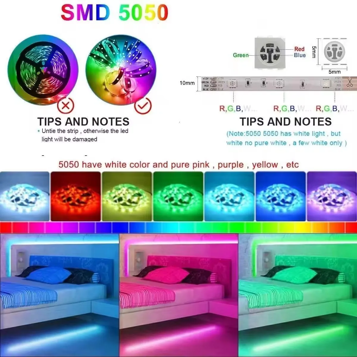 Smart Lights Led Light Neon Cob Rgb Rgbic Outdoor Waterproof 720w 8 bar Full Spectrum Grow 2022 Strip