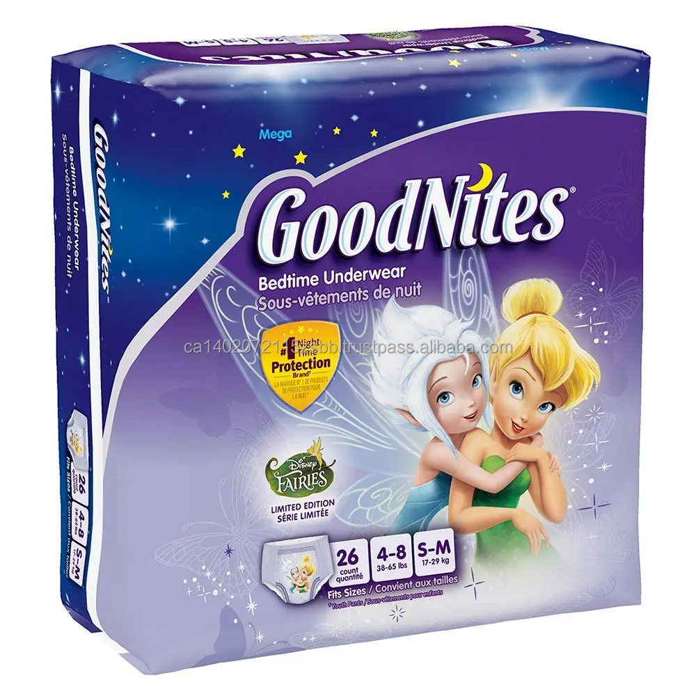 Goodnites Training Pants Kids Bedwetting Nighttime Underwear Size S/m