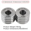 5011-1/4 e 5013-1/6 Ruote Semi-Tonde 7/8/9mm
