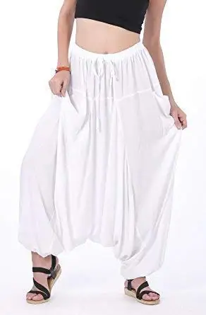 Pantalones bombachos de algodón para hombre, pantalón Aladdín