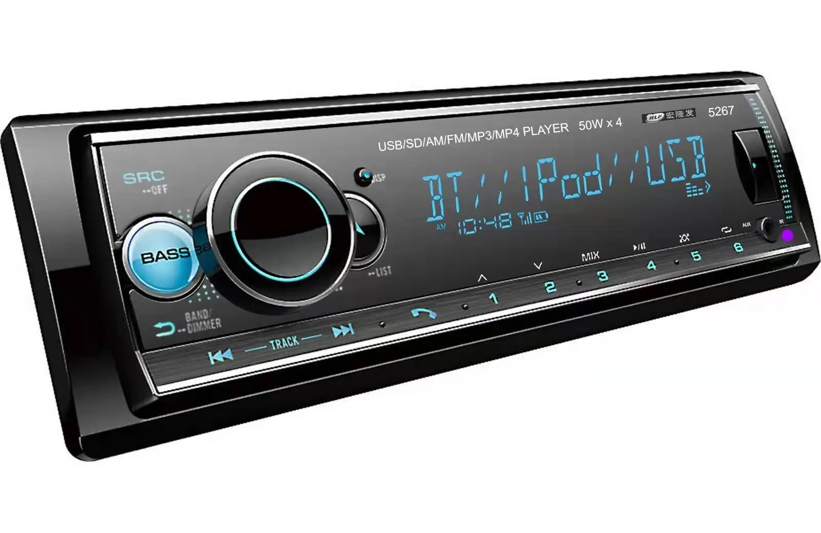 Universal Auto Radio Car Stereo Usb/mirco Tf Card/aux In Handfree Calling Car Music Led 1 Din