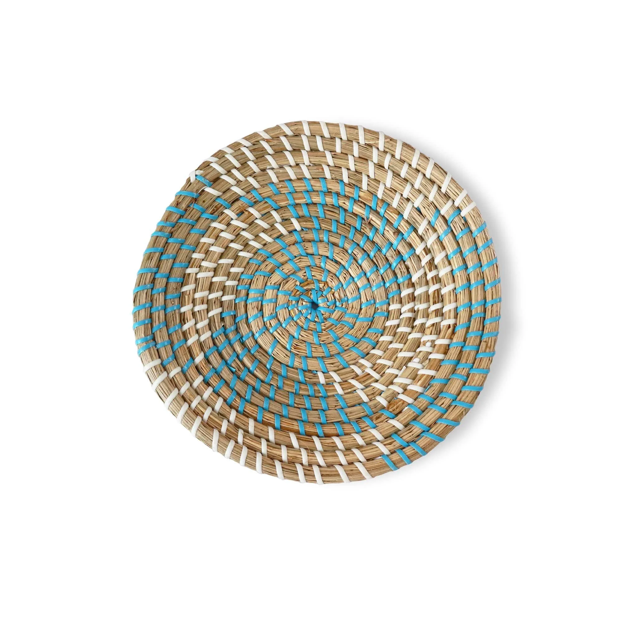 Wholesale Handcrafted Seagrass Wall Basket Round Woven Seagrass Basket