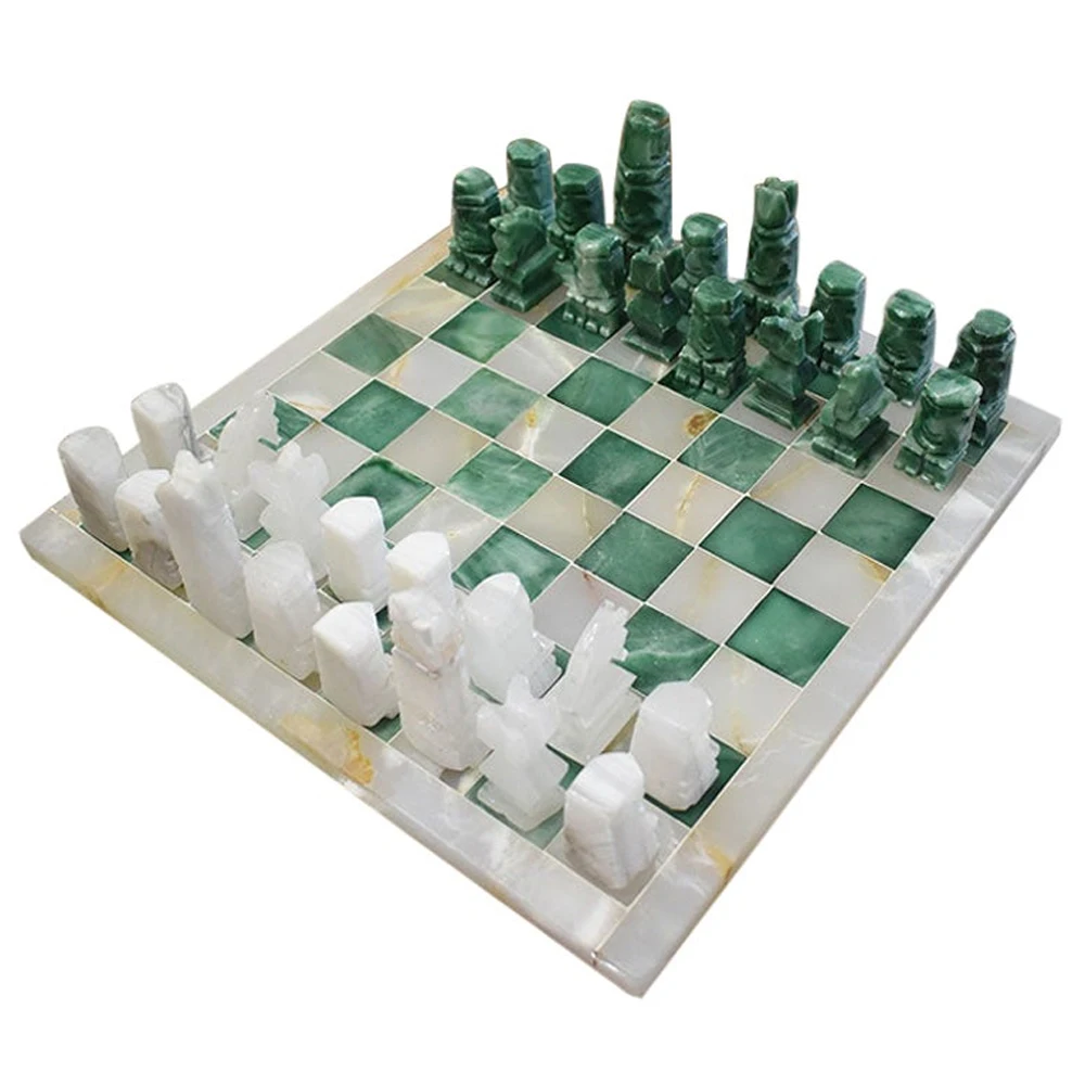 High-Quality Handcrafted Onyx Marble Chess & Backgammon Set Latest Lightweight Design for Men Ideal for Indoor Home Decoration
