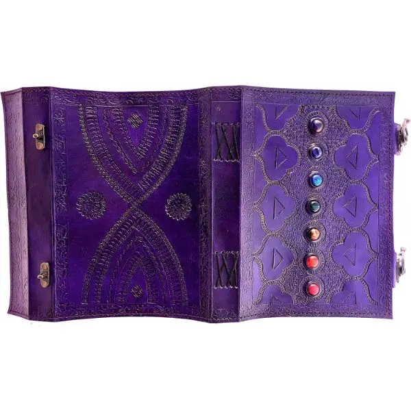 Кожаный блокнот для записей, журнал из натуральной кожи Seven Stone для мужчин и женщин, бумага ручной работы