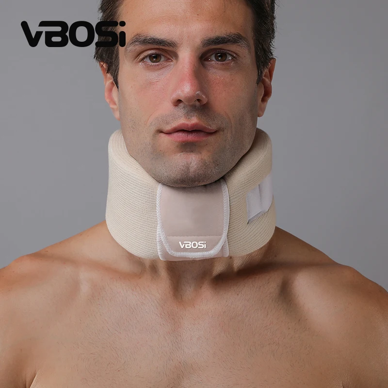 VBOSI Wholesale Medical Breathable Adjustable Sponge Neck Support Cervical Collar Neck Pain Relief Brace Travel Pillow Belt