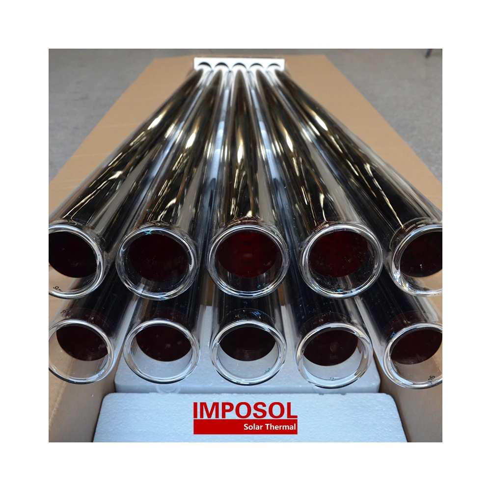 IMPOSOL Customize Size Evacuated Solar Vacuum Tube 47/1500 58/1800 58/2100 for Solar Water Heater Solar Collector