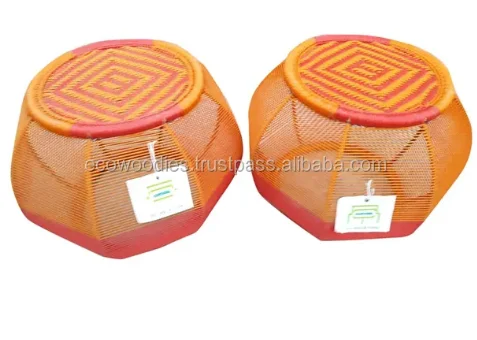 Bambushocker und osmanisches Set Fustpsel Fusttze osmanischer Hocker  indischer Rohrstock-Fusttze Hocker Knochen-Einlage-Konsole