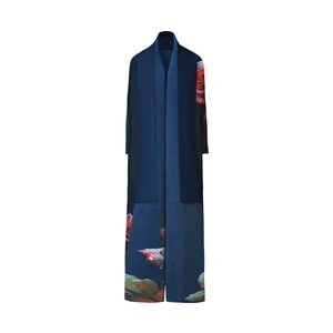 Factory-Direct High Fashion Casual Wear Printed 2025 Latest Design Ladies Elegant Abaya Miyake Robe Pleated Coat