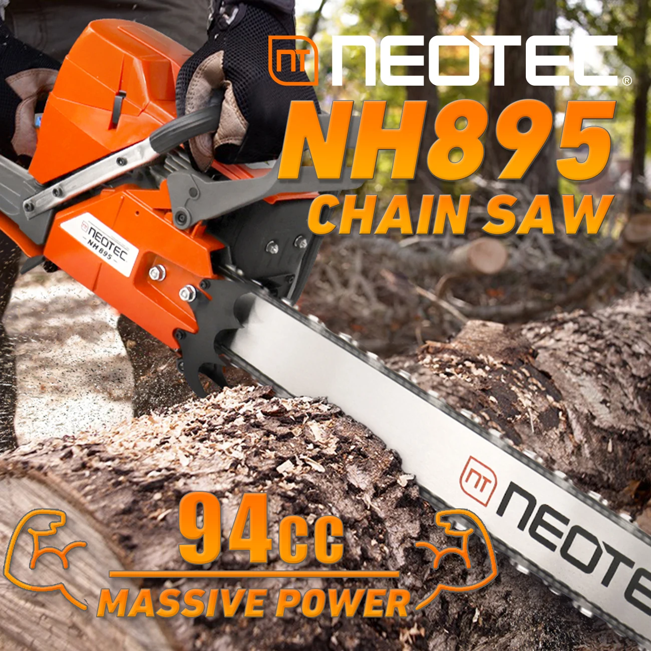 94cc Big Professional Heavy Duty Gas Chainsaw Chain Saw For Hus 395xp