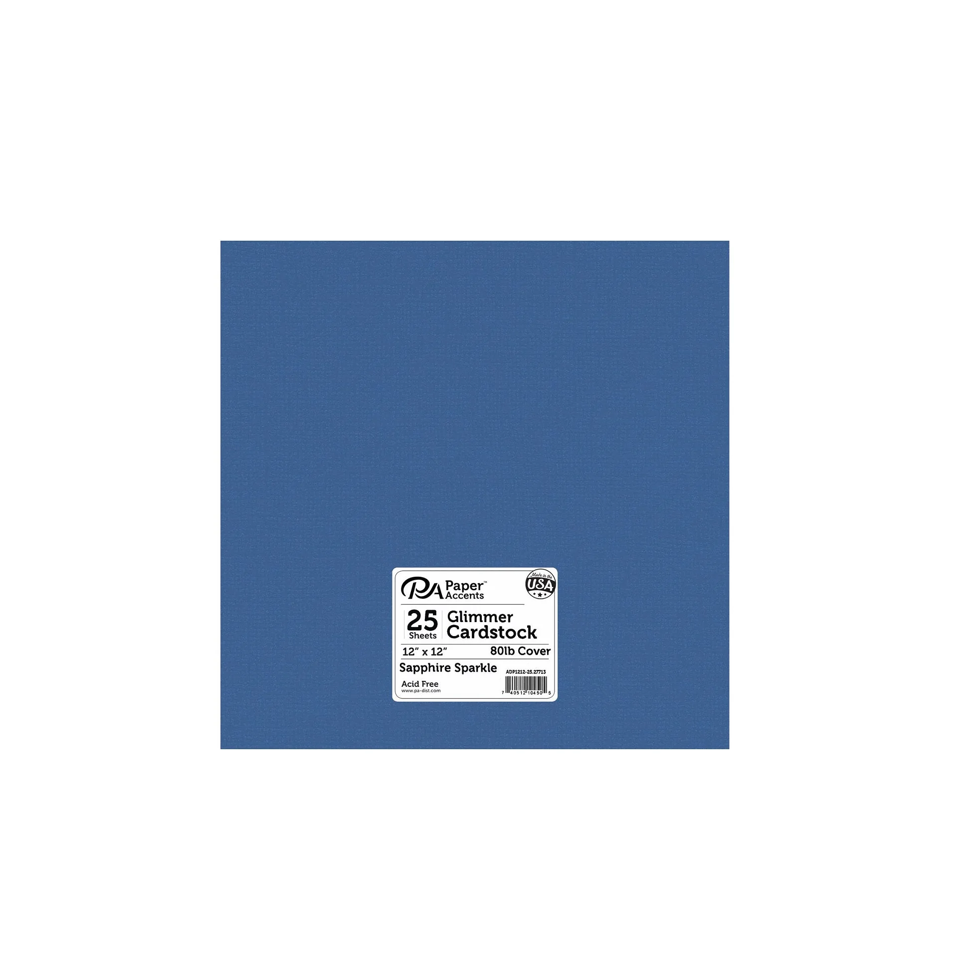 Best Valued Paper Accents Sapphire Sparkle Cardstock Glimmer 12x12 80lb