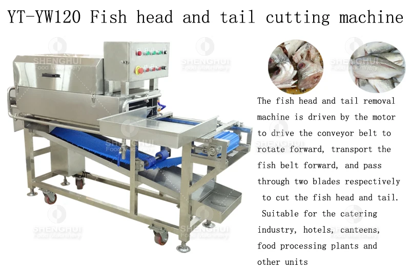 Customized Fish Head And Tail Cutting Machine Canned Fish Processing