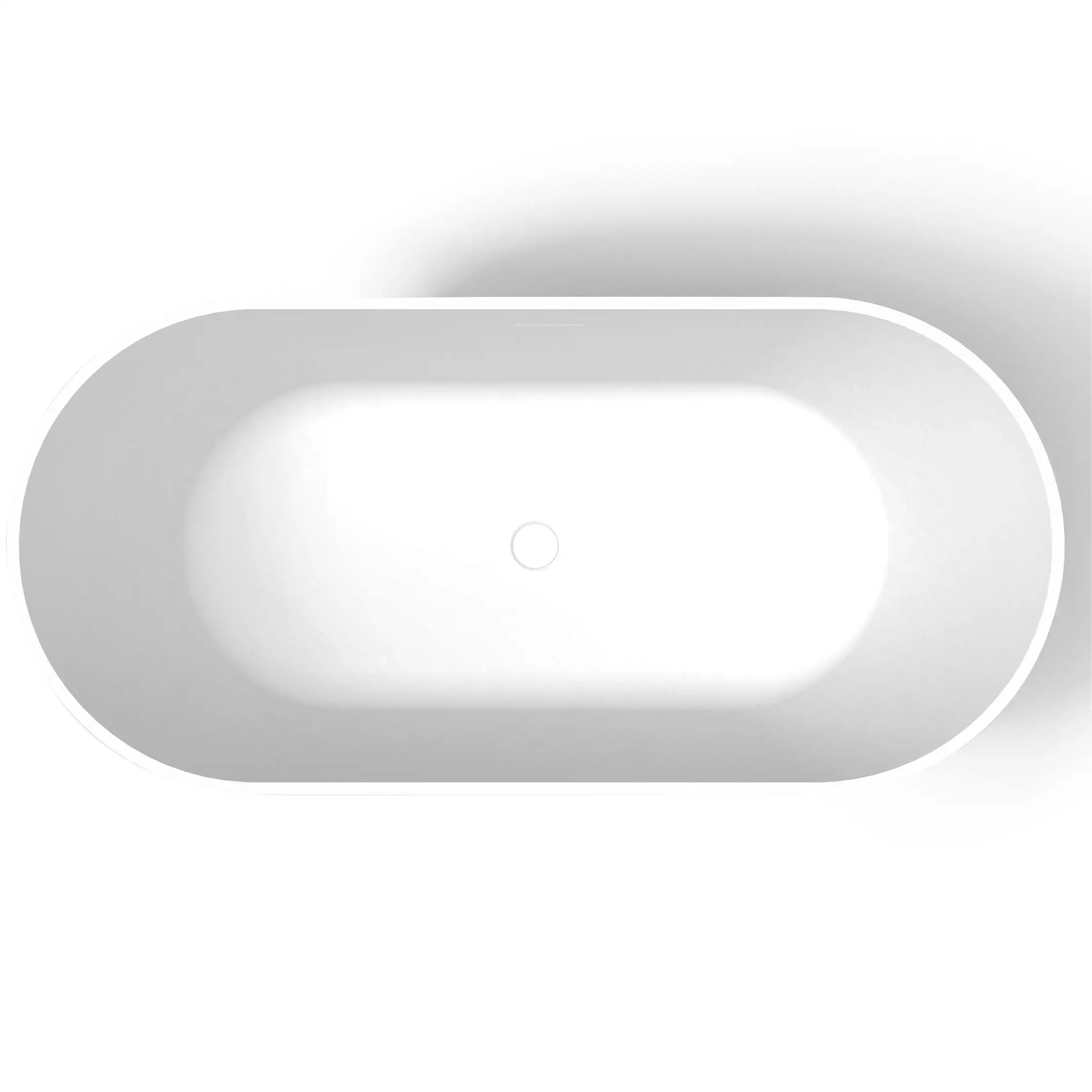 Striped Design Vgroove Fluted Freestanding Matte White Surface Bathtub